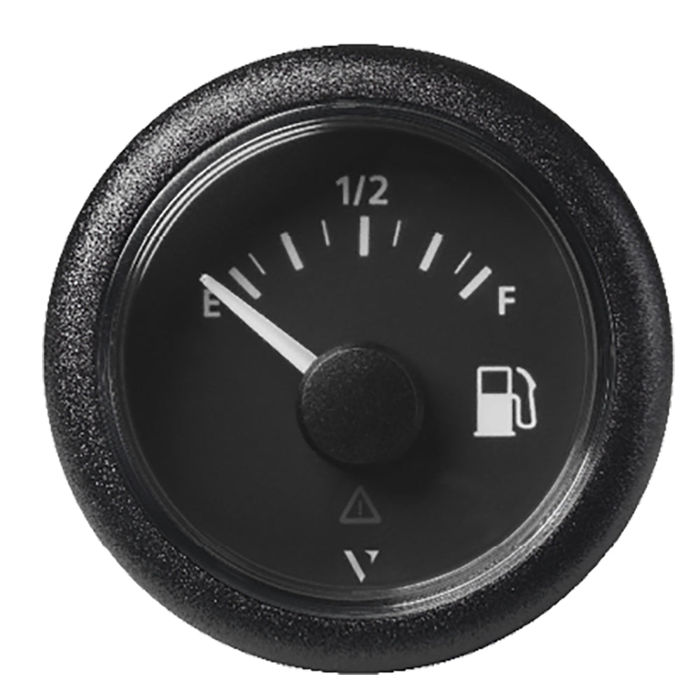Veratron 52MM (2 - 1/16") ViewLine Fuel Level Gauge Empty/Full - 240 - 33.5 OHM - Black Dial &amp; Round Bezel - Marine Parts OnlyMarine Navigation & InstrumentsVeratron