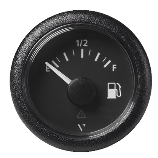 Veratron 52MM (2 - 1/16") ViewLine Fuel Level Gauge Empty/Full - 240 - 33.5 OHM - Black Dial &amp; Round Bezel - Marine Parts OnlyMarine Navigation & InstrumentsVeratron