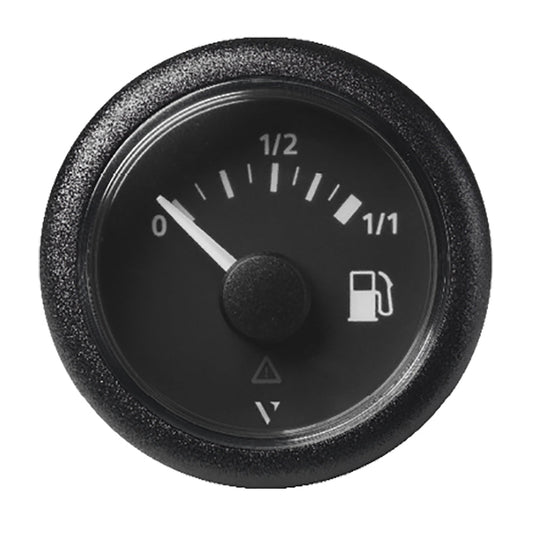 Veratron 52mm (2 - 1/16") ViewLine Fuel Tank Level Gauge - 0 to 1/1 - Black Dial &amp; Round Bezel - Marine Parts OnlyMarine Navigation & InstrumentsVeratron
