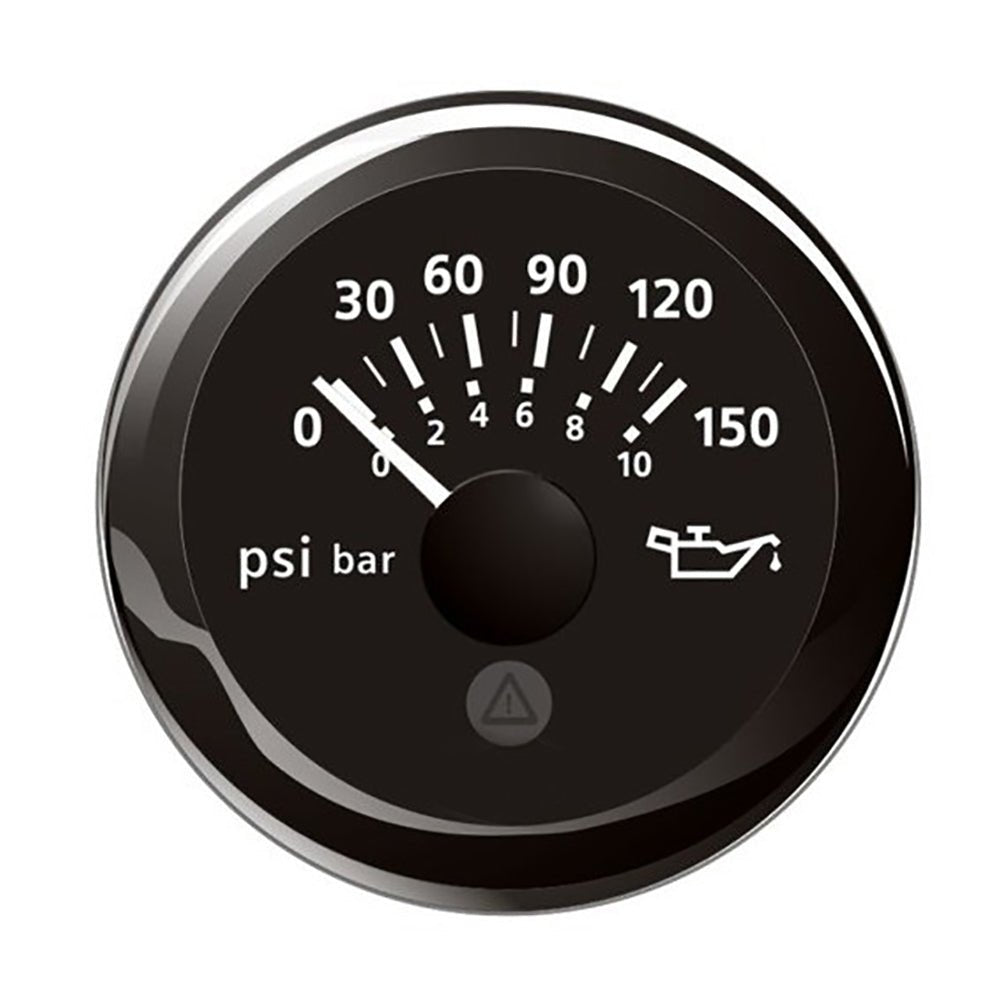 Veratron 52MM (2 - 1/16") ViewLine Oil Pressure Indicator 0 to 150 PSI - Black Dial &amp; Round Bezel - Marine Parts OnlyMarine Navigation & InstrumentsVeratron