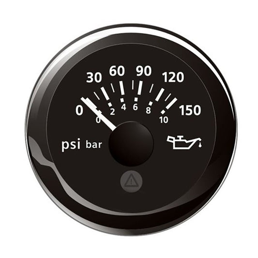 Veratron 52MM (2 - 1/16") ViewLine Oil Pressure Indicator 0 to 150 PSI - Black Dial &amp; Round Bezel - Marine Parts OnlyMarine Navigation & InstrumentsVeratron
