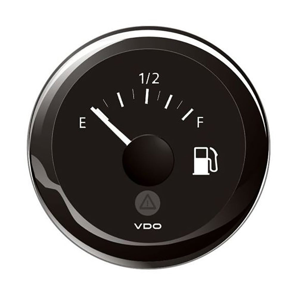 Veratron 52MM (2 - 1/16") ViewLine Tank Level Gauge E/F - 3 - 180 Ohm - Black Dial &amp; Bezel - Marine Parts OnlyMarine Navigation & InstrumentsVeratron