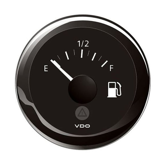 Veratron 52MM (2 - 1/16") ViewLine Tank Level Gauge E/F - 3 - 180 Ohm - Black Dial &amp; Bezel - Marine Parts OnlyMarine Navigation & InstrumentsVeratron