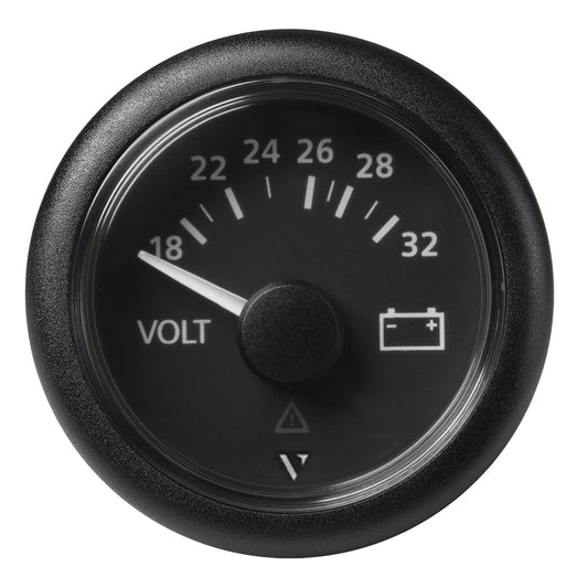Veratron 52mm (2 - 1/16") Viewline Voltmeter 18 - 32V - Black Dial &amp; Bezel - Marine Parts OnlyMarine Navigation & InstrumentsVeratron