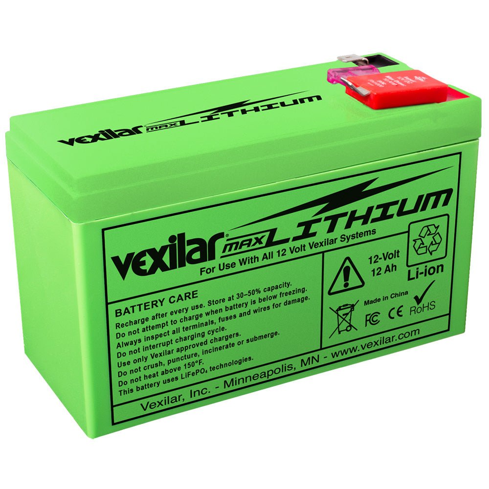 Vexilar 12V - 12 AH Max Lithium Battery - Marine Parts OnlyCampingVexilar