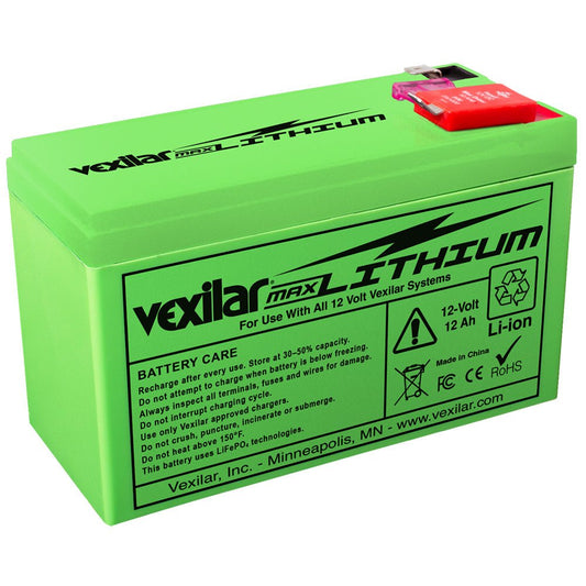 Vexilar 12V - 12 AH Max Lithium Battery - Marine Parts OnlyCampingVexilar
