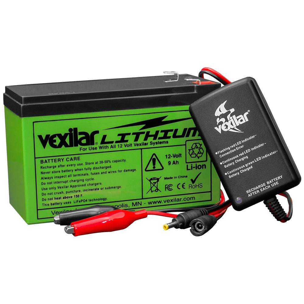 Vexilar 12V Lithium Ion Battery &amp; Charger - Marine Parts OnlyCampingVexilar