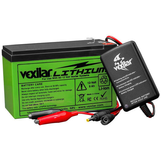 Vexilar 12V Lithium Ion Battery &amp; Charger - Marine Parts OnlyCampingVexilar
