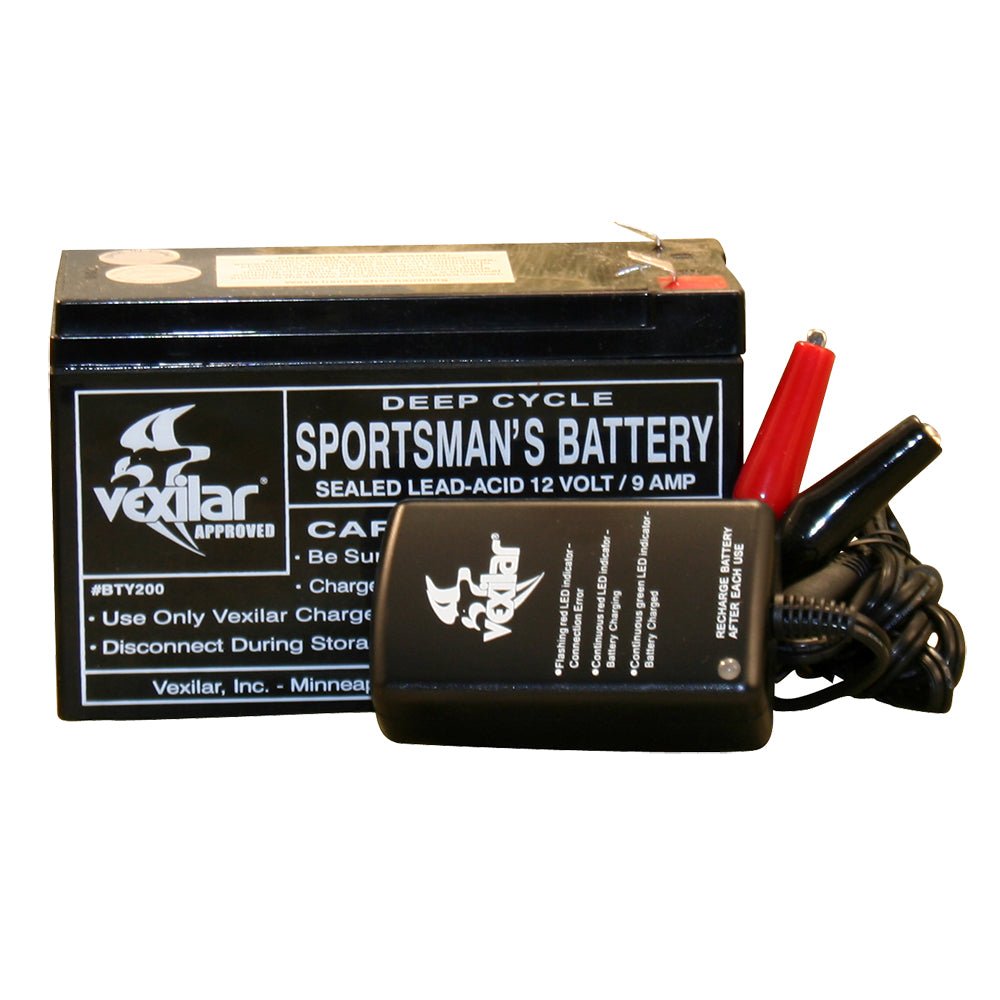 Vexilar Battery &amp; Charger - Marine Parts OnlyCampingVexilar