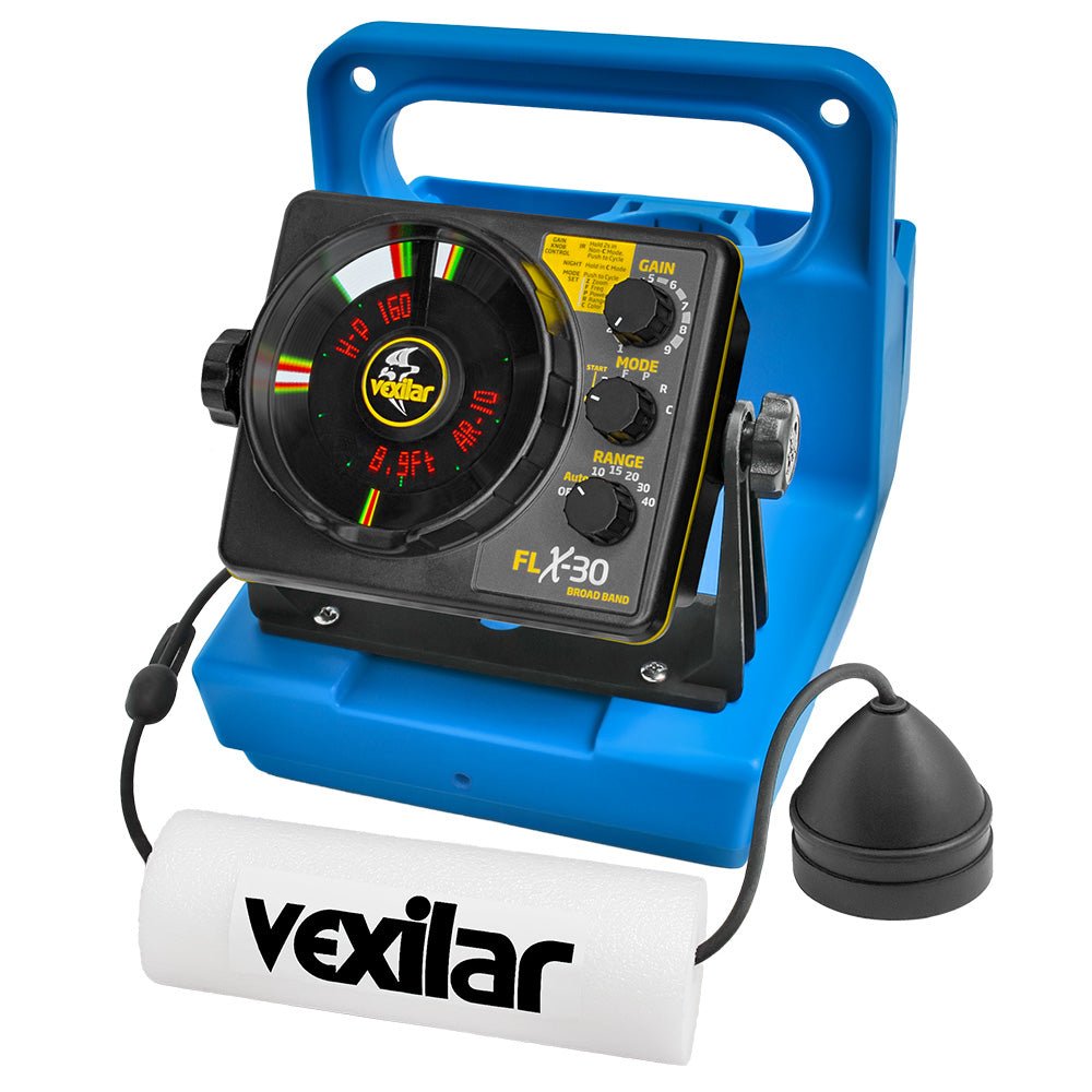 Vexilar FLX - 30 Genz Pack w/Broad Band Ice Ducer &amp; Vexilar Lithium Battery - Marine Parts OnlyMarine Navigation & InstrumentsVexilar