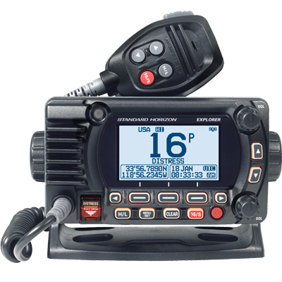 VHF OPTIONAL2ND STATION W/GPS BLK - Marine Parts OnlySTANDARD
