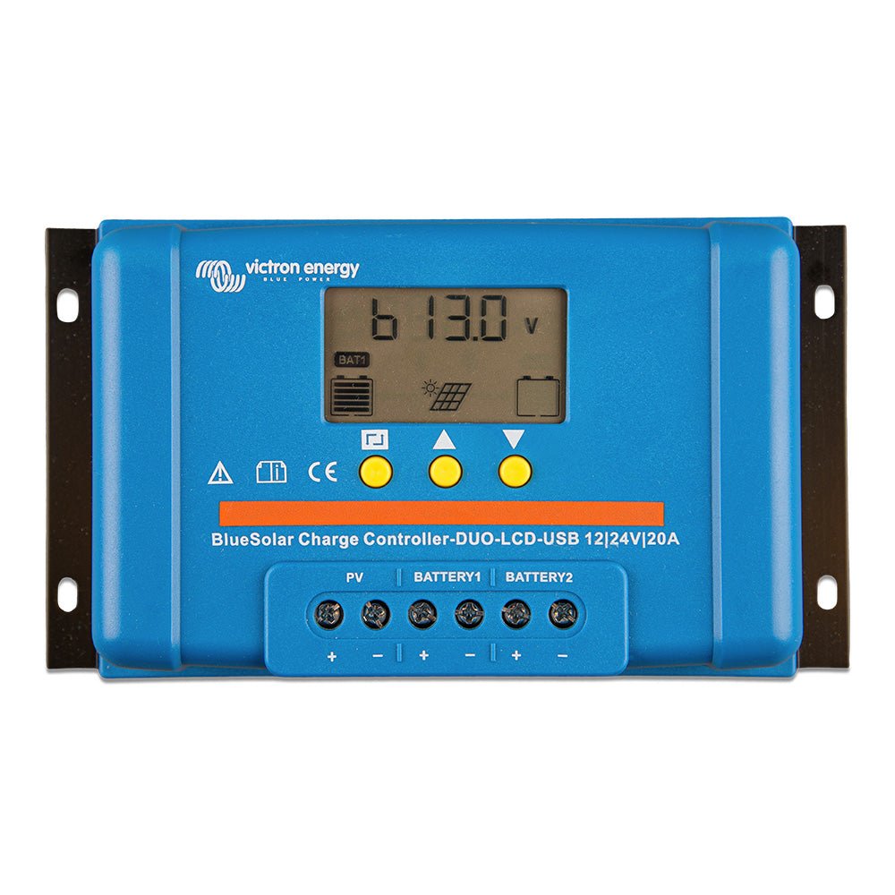 Victron BlueSolar PWM Charge Controller (DUO) LCD &amp; USB Charge Control - 12/24VDC - 20A - Marine Parts OnlyElectricalVictron Energy