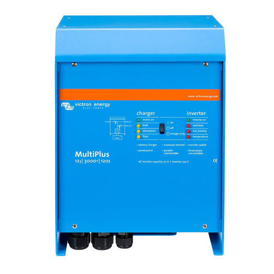 Victron MultiPlus Inverter/Charger 12VDC - 3000VA - 120VAC w/ 120AMP Charger - 50AMP Transfer Switch - UL Approved - Marine Parts OnlyElectricalVictron Energy