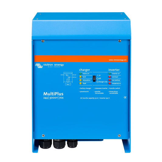 Victron Multiplus Inverter/Charger 24VDC - 3000VA - 120VAC w/ 70AMP Charger - 50AMP Transfer Switch - UL Approved - Marine Parts OnlyElectricalVictron Energy
