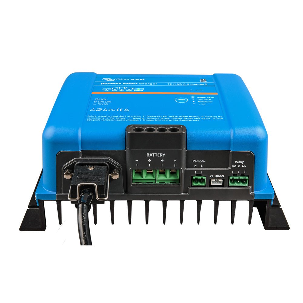 Victron Phoenix Smart IP43 Charger 12/30 (3) 120 - 240VAC Requires 5 - 15P Mains Cord - Marine Parts OnlyElectricalVictron Energy