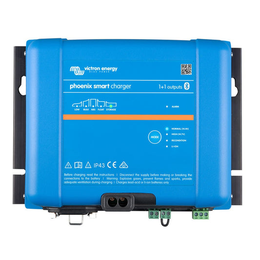 Victron Phoenix Smart IP43 Charger 24/16 (1+1) 120 - 240VAC Requires 5 - 15P Mains Cord - Marine Parts OnlyElectricalVictron Energy