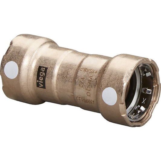 Viega MegaPress 1" Copper Nickel Coupling w/Stop Double Press Connection - Smart Connect Technology - Marine Parts OnlyMarine Plumbing & VentilationViega