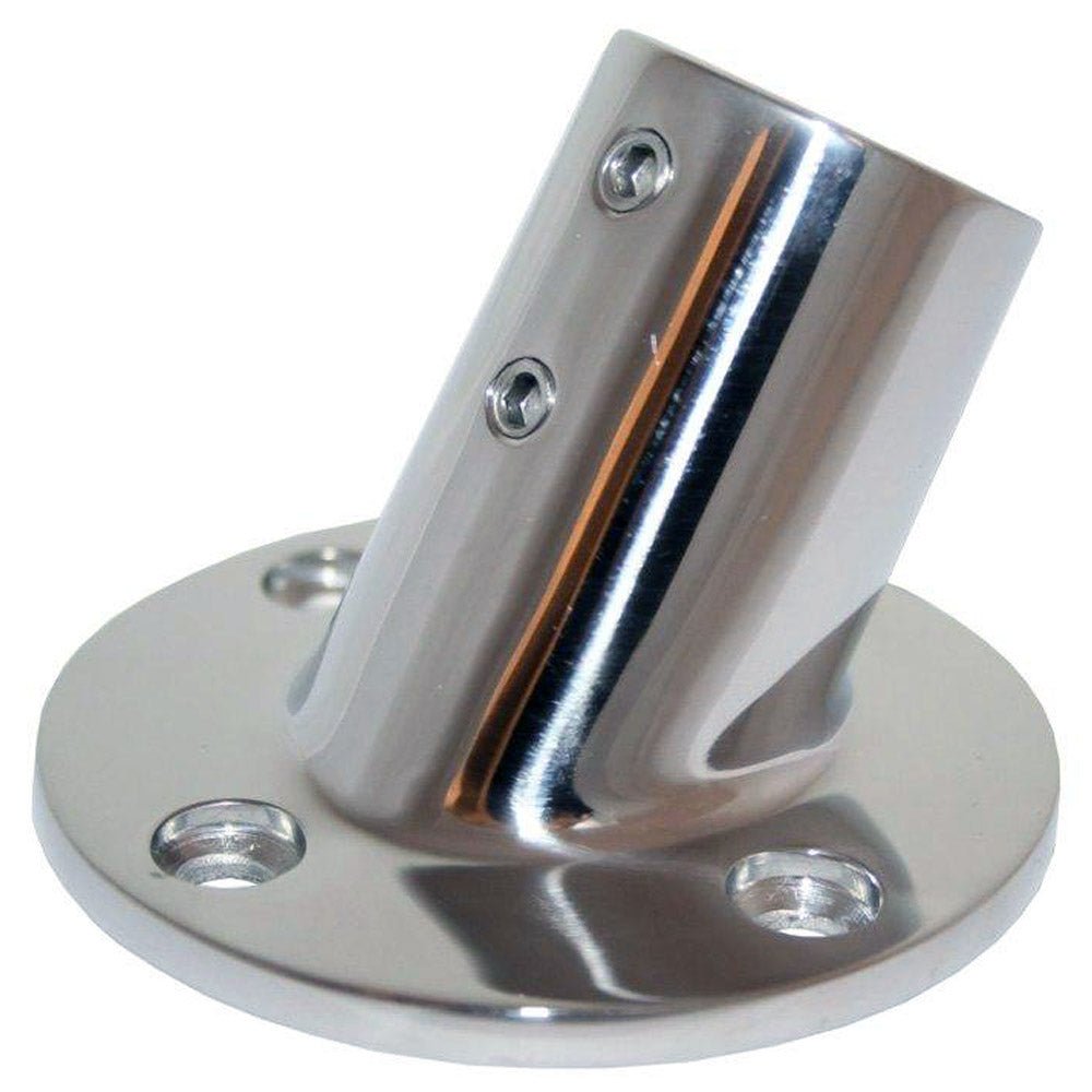 Whitecap &8542;" O.D. 60&176; Round Base SS Rail Fitting - Marine Parts OnlyMarine HardwareWhitecap