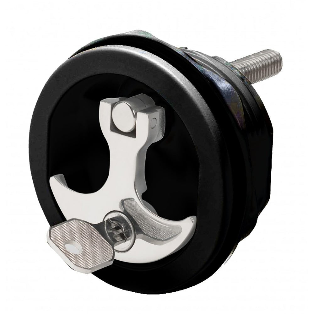 Whitecap Compression Handle CP Zamac/Black Nylon Locking Fresh Water Use Only - Marine Parts OnlyMarine HardwareWhitecap