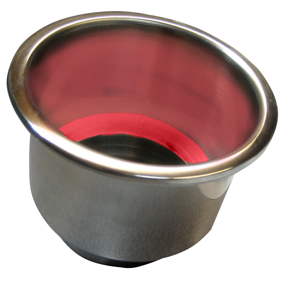 Whitecap Flush Mount Cup Holder w/Red LED Light - Stainless Steel - Marine Parts OnlyBoat OutfittingWhitecap