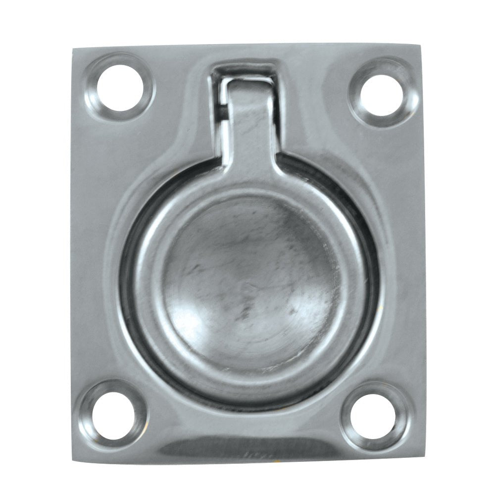 Whitecap Flush Pull Ring - CP/Brass - 1 - 1/2" x 1 - 3/4" - Marine Parts OnlyMarine HardwareWhitecap