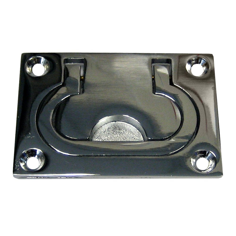 Whitecap Flush Pull Ring - CP/Brass - 3" x 2" - Marine Parts OnlyMarine HardwareWhitecap