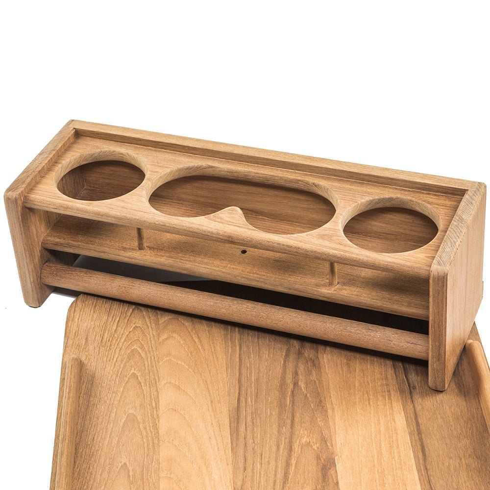 Whitecap Teak Drinkholder w/Removable Cockpit Table Top - Holds 4 Glasses - Marine Parts OnlyMarine HardwareWhitecap