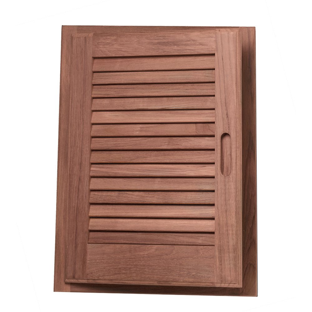 Whitecap Teak Louvered Door & Frame - Left Hand - 15" x 20" - Marine Parts OnlyMarine HardwareWhitecap