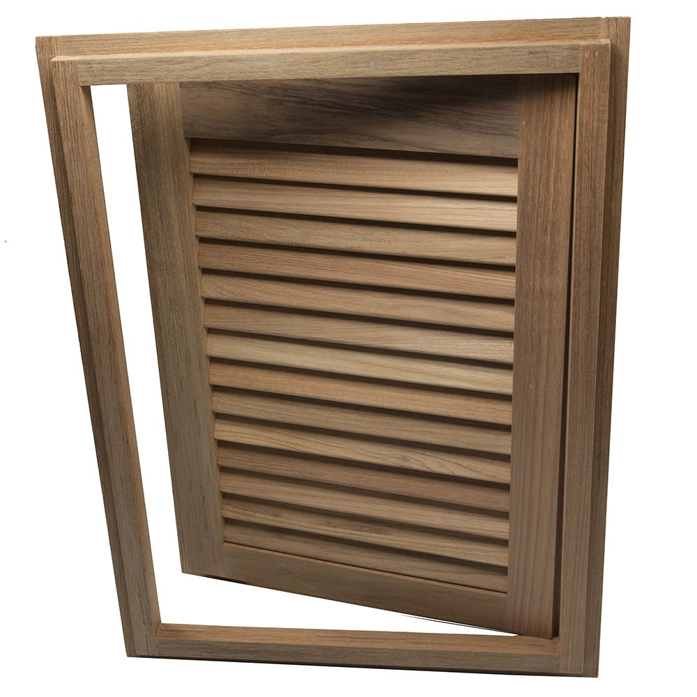 Whitecap Teak Louvered Door & Frame - Right Hand - 15" x 20" - Marine Parts OnlyMarine HardwareWhitecap