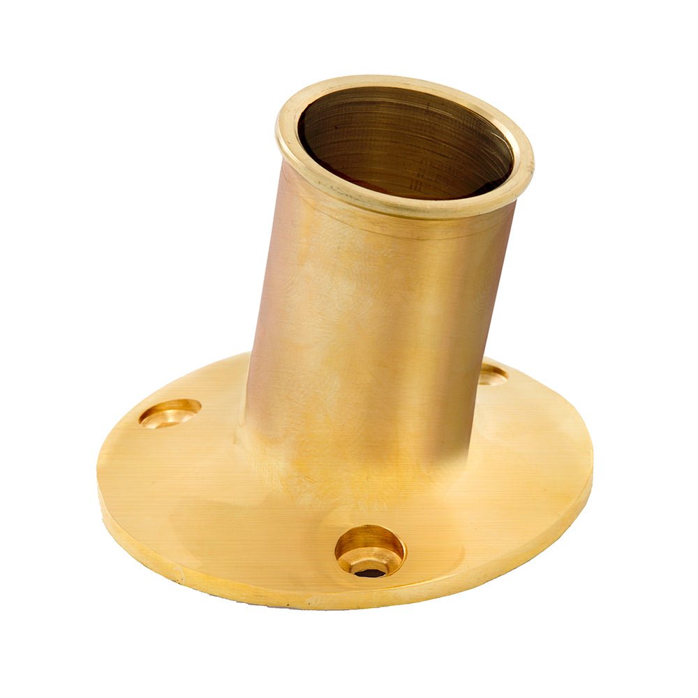 Whitecap Top - Mounted Flag Pole Socket Polished Brass - 1" ID - Marine Parts OnlyBoat OutfittingWhitecap