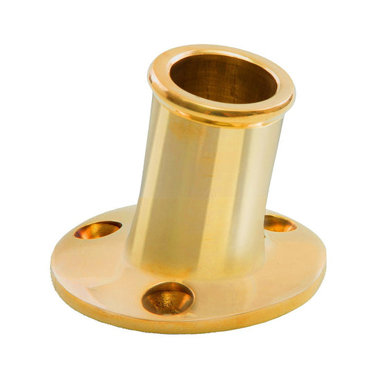 Whitecap Top - Mounted Flag Pole Socket Polished Brass - 3/4" ID - Marine Parts OnlyBoat OutfittingWhitecap