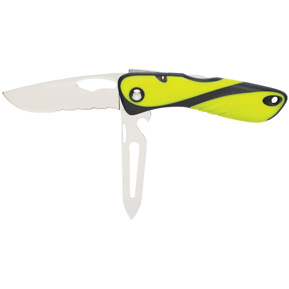 Wichard Offshore Knife - Serrated Blade - Shackler/Spike - Fluorescent - Marine Parts OnlyOutdoorWichard Marine