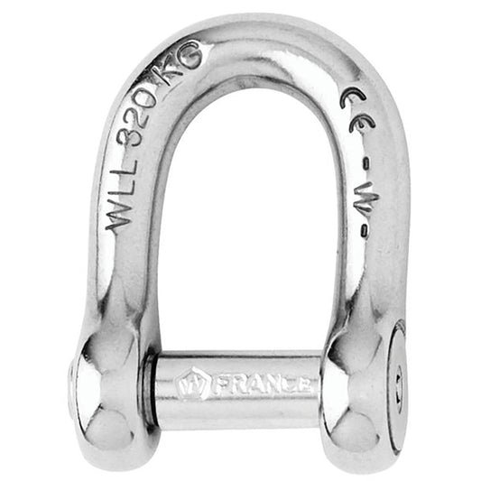 Wichard Self - Locking Allen Head Pin D Shackle - 6mm Diameter - 1/4" - Marine Parts OnlySailingWichard Marine