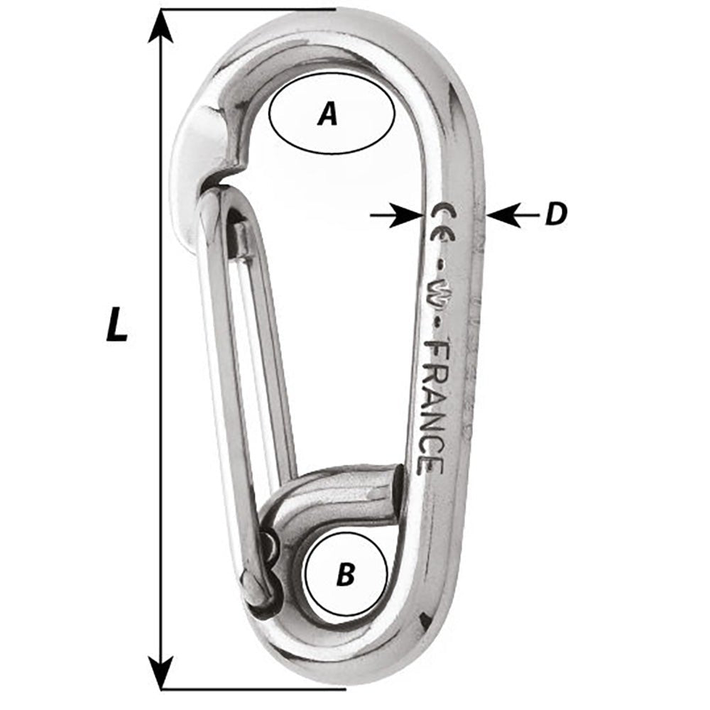 Wichard Symmetric Carbin Hook - 120mm Length - 15/32" - Marine Parts OnlySailingWichard Marine