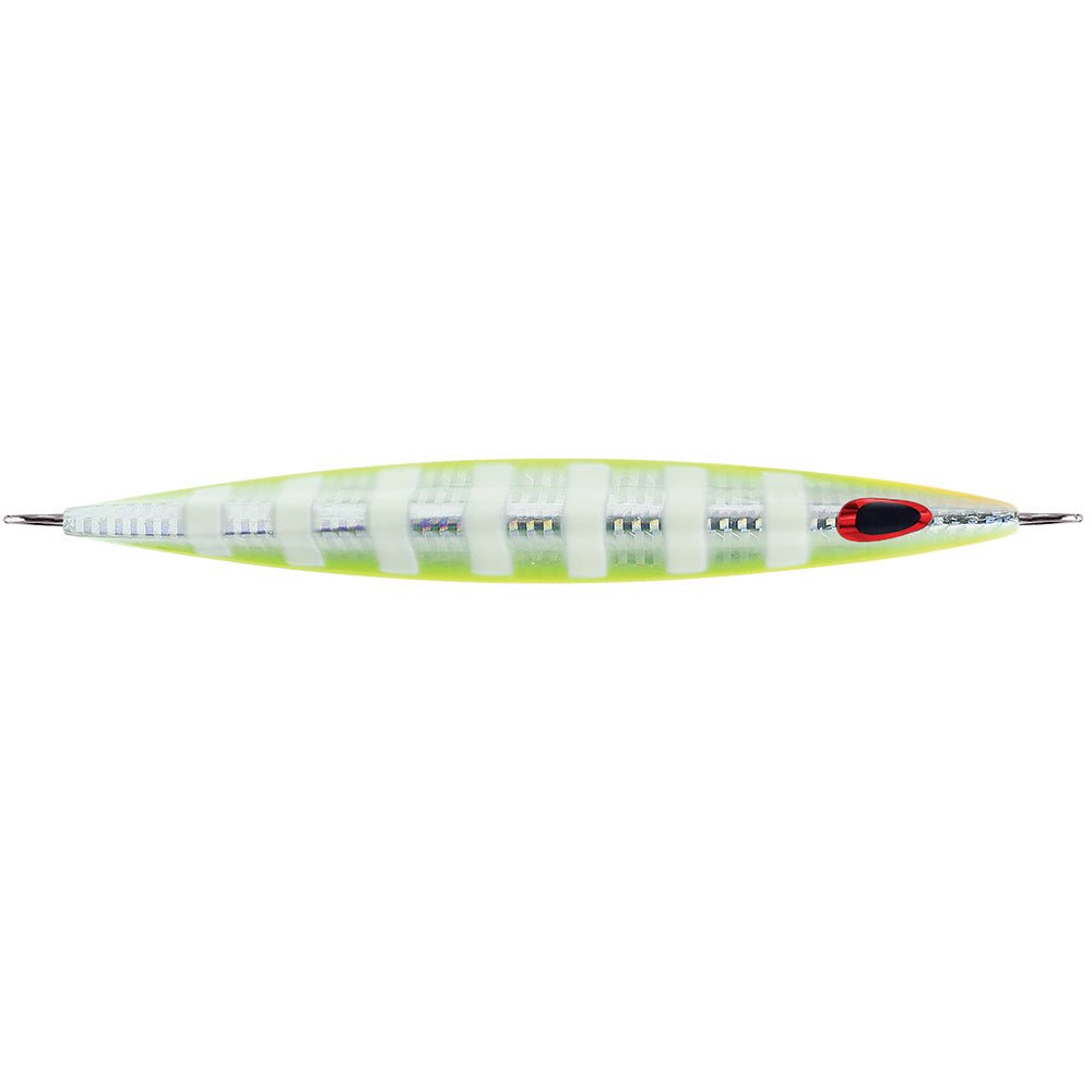 Williamson Kensaki 280 Jig - 7.25" - 9 - 7/8oz - UV Chartreuse Glow Zebra - Marine Parts OnlyHunting & FishingWilliamson
