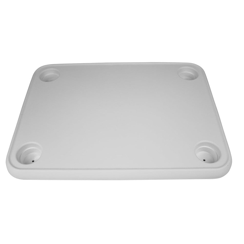 Wise White Rectangular Table - 4 Drink Holders w/Pedestal - Marine Parts OnlyBoat OutfittingWise Seats