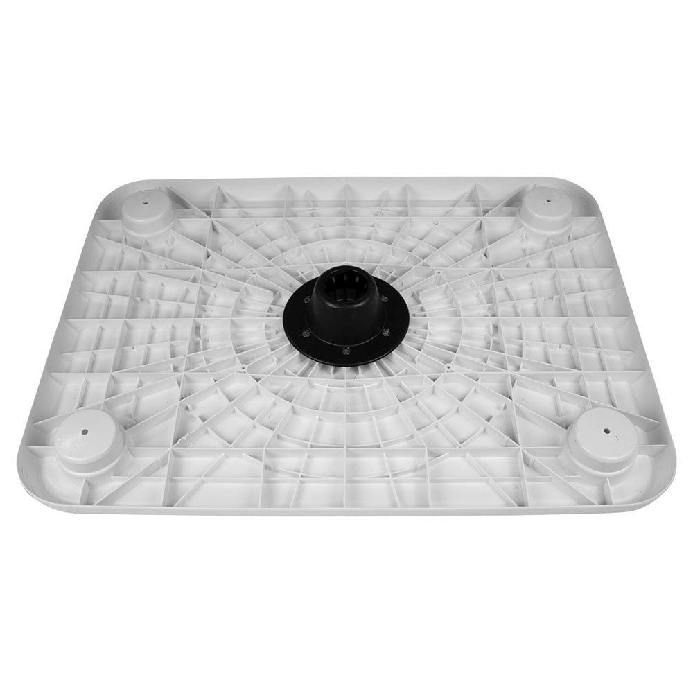 Wise White Rectangular Table - 4 Drink Holders w/Pedestal - Marine Parts OnlyBoat OutfittingWise Seats